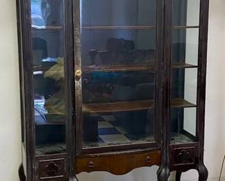 Vintage Black glass cabinet