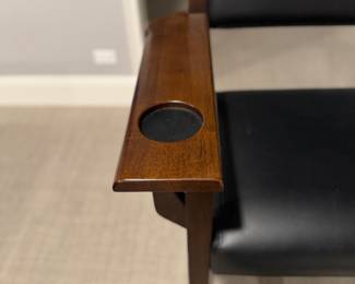 Pair of Brunswick Traditional Pool Players Leather Chairs. Each Measures 30" W x 22" D With 28" Seat Height. Photo 4 of 5.