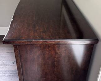Stanley Furniture 9-Drawer Chest of Drawers in Mahogany Finish. Measures 65" W x 22" D x 44" H. Photo 2 of 3.