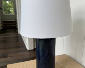 Pair of Ceramic Faux Raffia Table Lamps. Each Measures 17" H. Photo 1 of 2.
