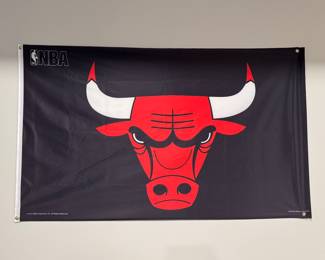 NBA Chicago Bulls Banner. Measures 61" W x 35" H.