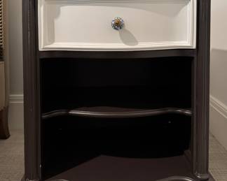 Custom-Painted Two-Toned Vintage Bedside Tables. Each Measures 24" W x 17" D x 28" H. Photo 1 of 3.