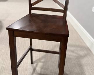 Pair of 2 Counter Stools. Each Measures 18" x 18" with 29" Seat Height.