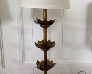 Pair of Safavieh 32-Inch Antique Gold Leaf Table Lamps. Photo 1 of 2.