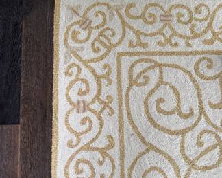 Gold "Scroll" Area Rug. Measures 8' x 10'. Photo 2 of 2.