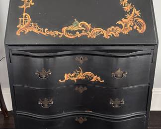 Chinoiserie Drop Front Writing Desk. Measures 30" W x 18" D x 41" H. Photo 1 of 4.