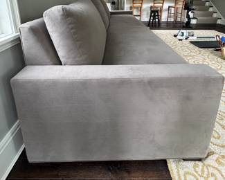 Custom Sofa by Prairie Home Design Upholstered in Mole-Skin Colored Cotton High Performance Fabric. Measures 120" x 41" D. Photo 2 of 3.