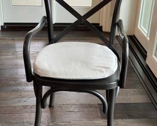 Set of 10 RH Metal Madeline Dining Chairs with Cushions. Each Measures 20" W x 17" D with 18" Seat Height. Photo 1 of 3.