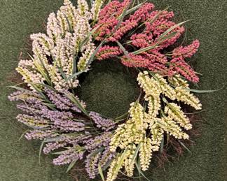 Decorative Faux Flower Wreath.