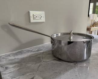 All Clad 1.5 & 3 Quart Saucepans with Lids - Photo 1 of 4.
