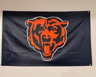Chicago Bears Banner. Measures 61" W x 35" H.