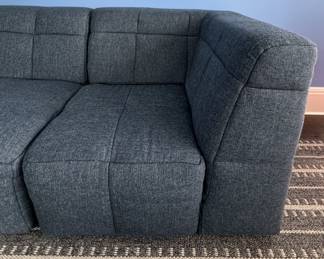 Pottery Barn Teen Baldwin Sofa Set in Denim. Has Additional Middle Section. Measures 96" W x 30" D As Shown. Photo 2 of 4.