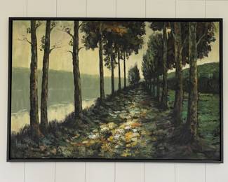 "Tunnel of Trees Still Life." Measures 62" W x 42" H.