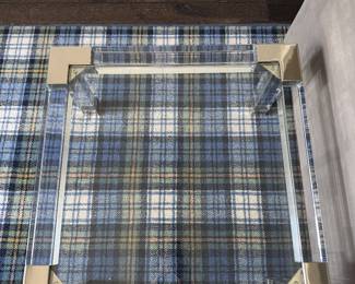 Jonathan Adler Chrome & Lucite Coffee Table. Measures 28" x 28" x 16" H. Photo 2 of 3.