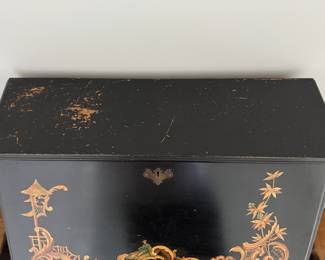 Chinoiserie Drop Front Writing Desk. Measures 30" W x 18" D x 41" H. Photo 3 of 4.