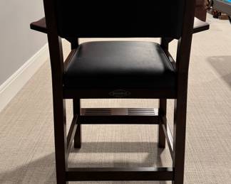 Pair of Brunswick Traditional Pool Players Leather Chairs. Each Measures 30" W x 22" D With 28" Seat Height. Photo 2 of 5.