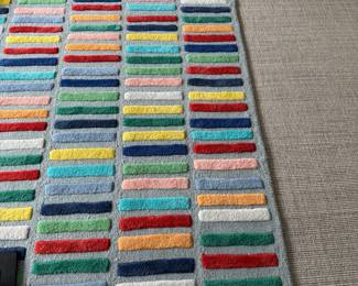 Crate & Kids Color Bar Rug. Measures 8' x 10'.