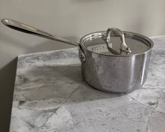 All Clad 1.5 & 3 Quart Saucepans with Lids - Photo 2 of 4.