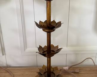 Pair of Safavieh 32-Inch Antique Gold Leaf Table Lamps. Photo 2 of 2.