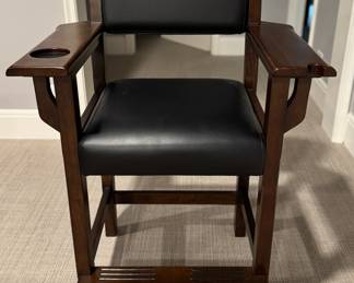 Pair of Brunswick Traditional Pool Players Leather Chairs. Each Measures 30" W x 22" D With 28" Seat Height. Photo 1 of 5.