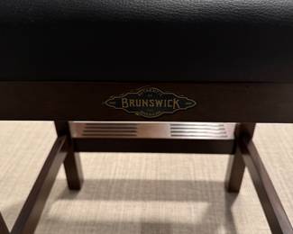 Pair of Brunswick Traditional Pool Players Leather Chairs. Each Measures 30" W x 22" D With 28" Seat Height. Photo 5 of 5.