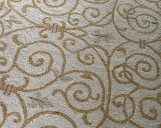 Gold "Scroll" Area Rug. Measures 8' x 10'. Photo 1 of 2.