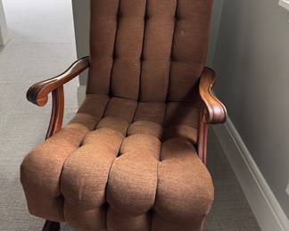 Vintage Tufted Recliner. Measures 28" W. Photo 1 of 3.