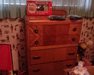 Antique dresser with bakelite handles
