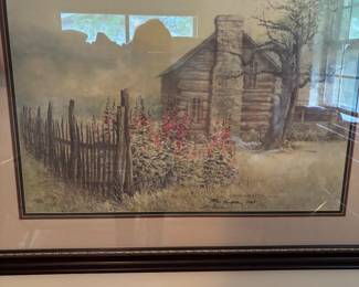 Ben Hampton print "Summer Hollyhocks"