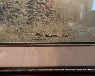 Ben Hampton print "Summer Hollyhocks"