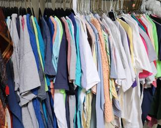a huge tee shirt collection, unisex