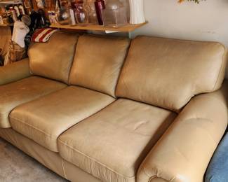 leather couch, no room in the house for it!