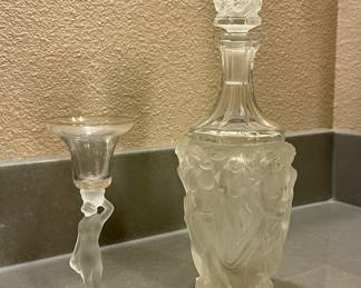 VINTAGE NUDIE CRYSTAL DECANTER