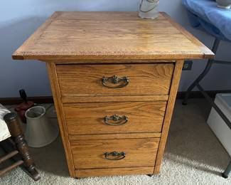 Antique  (3) drawer cabinet 