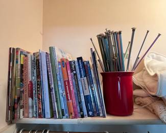 Knitting needles and craft supplies....