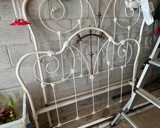 Antique iron bed frame