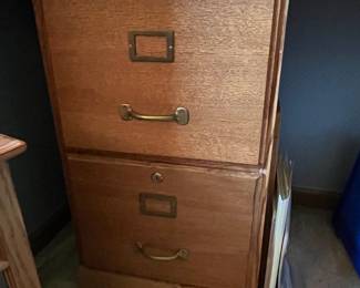 (2) wood file cabinets.....