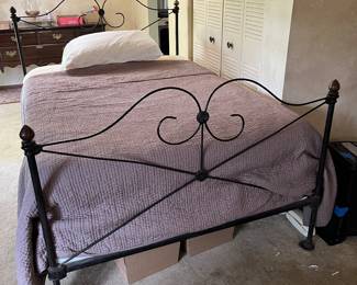Full size iron bed frame