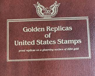 Golden replicas of United States stamps collection.....