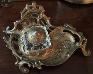 Vintage Brass ink well