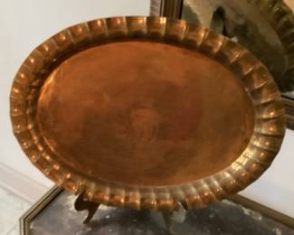 Decortive Plate Platium with Scallo edges