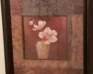 Painting Vase with Pink Flowers
