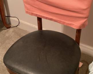 Chair Straight Back with Coral Cover Over Top