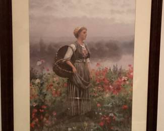 Painting Woman Holding Basket