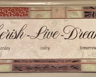 Word Art Cherish Live Dream