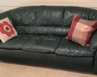Sofa Green Leather