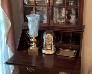 Secretary Desk with Glass Hutch