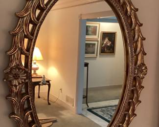 Mirror Gold Frame Oval