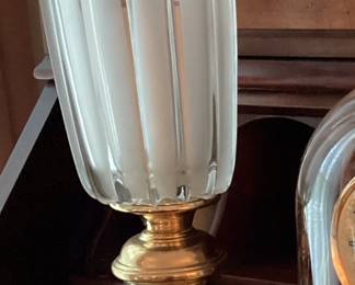 Table Lamp Gold Base Glass Shade