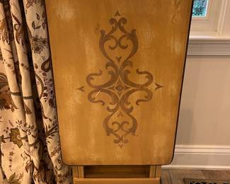 Vintage Folding Tea Table with Decorative Painting